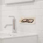 Eyeglasses Holder, Wall Mount Simple Style Reading Glasses Storage Organizer for Bedroom Bathroom Study (White)