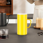 Linkidea 40oz Oversized Coffee Mugs for Office and Home, Extra Large Ceramic Cup with Handle, Heavy Tea Cup Large Capacity Drinking Teacups Gift for Friends, Yellow