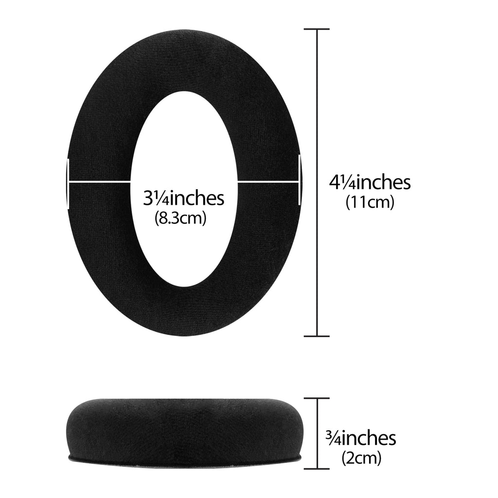 Linkidea Replacement Ear Pads for Sennheiser HD 515/518/555/595/598/598SE/560S/380/559/569/PC 350/PC 360/Game One/HMEC250 Headphones Ear Cushions (Velour/Black)