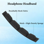 Linkidea Mesh Fabric Replacement Headband Compatible with Sennheiser HD600, HD580, HD650, HD660S Headphones, Top Cover Repair Parts (Black)