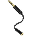 Linkidea 4.4mm Balanced Male to 2.5mm Female Headphone Adapter Cable, Silver-Plated Copper Audio Converter for HiFi DAC, DAP & Headphone Amplifier, 15.5cm