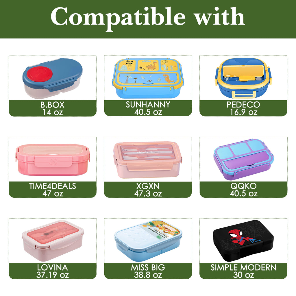 Linkidea Lunch Tote Bag, Large Capacity Lunch Tote Bag with Hand Strap, Portable Lunch Box Bag for Outdoor, Compatible with B.Box, Sunhanny, Pedeco, QQKO, Xgxn Lunch Box (Green)