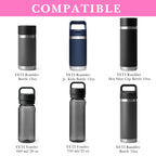 Linkidea Water Bottle Boot Compatible with YETI Rambler Jr. Kids 12oz, Rambler 12oz/18oz, Yonder 20oz/25oz, Silicone Anti-Slip Bottle Bottom Sleeve Bumper Protector (Pink / 2 Pack)