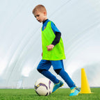 Linkidea Kids Soccer Scrimmage Team Pinnies Set, Breathable Practice Jerseys for Sports & Practice, Training Bibs Vest Fits Kid, Youth Age 5 - 8 (12-Pack, Blue & Green)