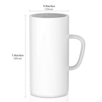 Linkidea Oversized Coffee Mugs 40oz, Extra Large Ceramic Coffee Cup with Handle, Super Big Tea Cup Large Capacity Drinking Teacups for Office and Home, White