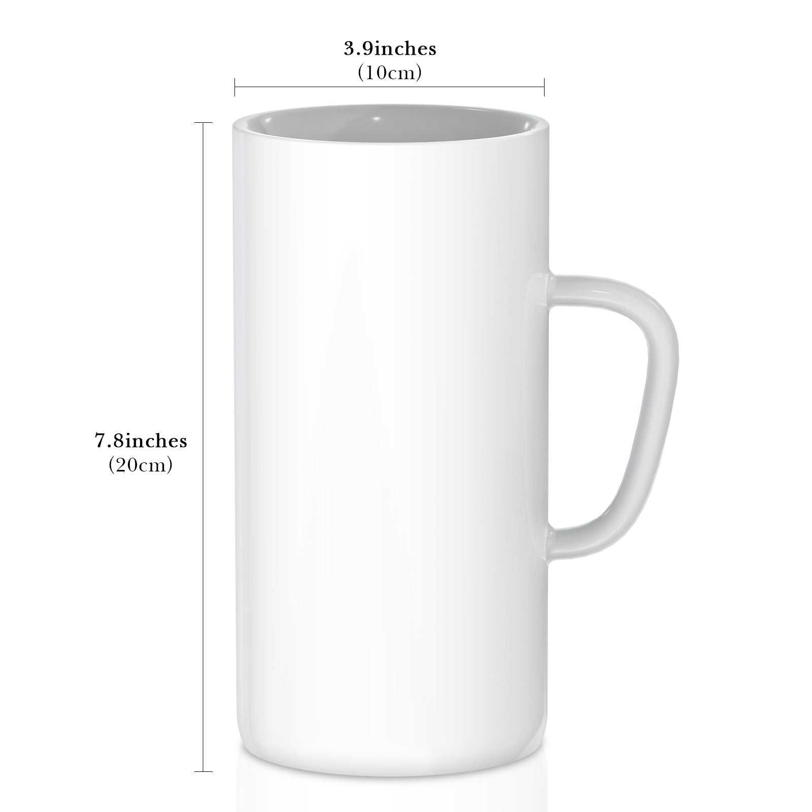Linkidea Oversized Coffee Mugs 40oz, Extra Large Ceramic Coffee Cup with Handle, Super Big Tea Cup Large Capacity Drinking Teacups for Office and Home, White