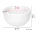 Linkidea Marble Shaving Soap Bowl, 100% Natural Marble with Interior Grooves for Maximum Lather, Heat Retaining Stone Provides a Luxurious Hot Shave Experience, Gift for Husband, Dad (White)