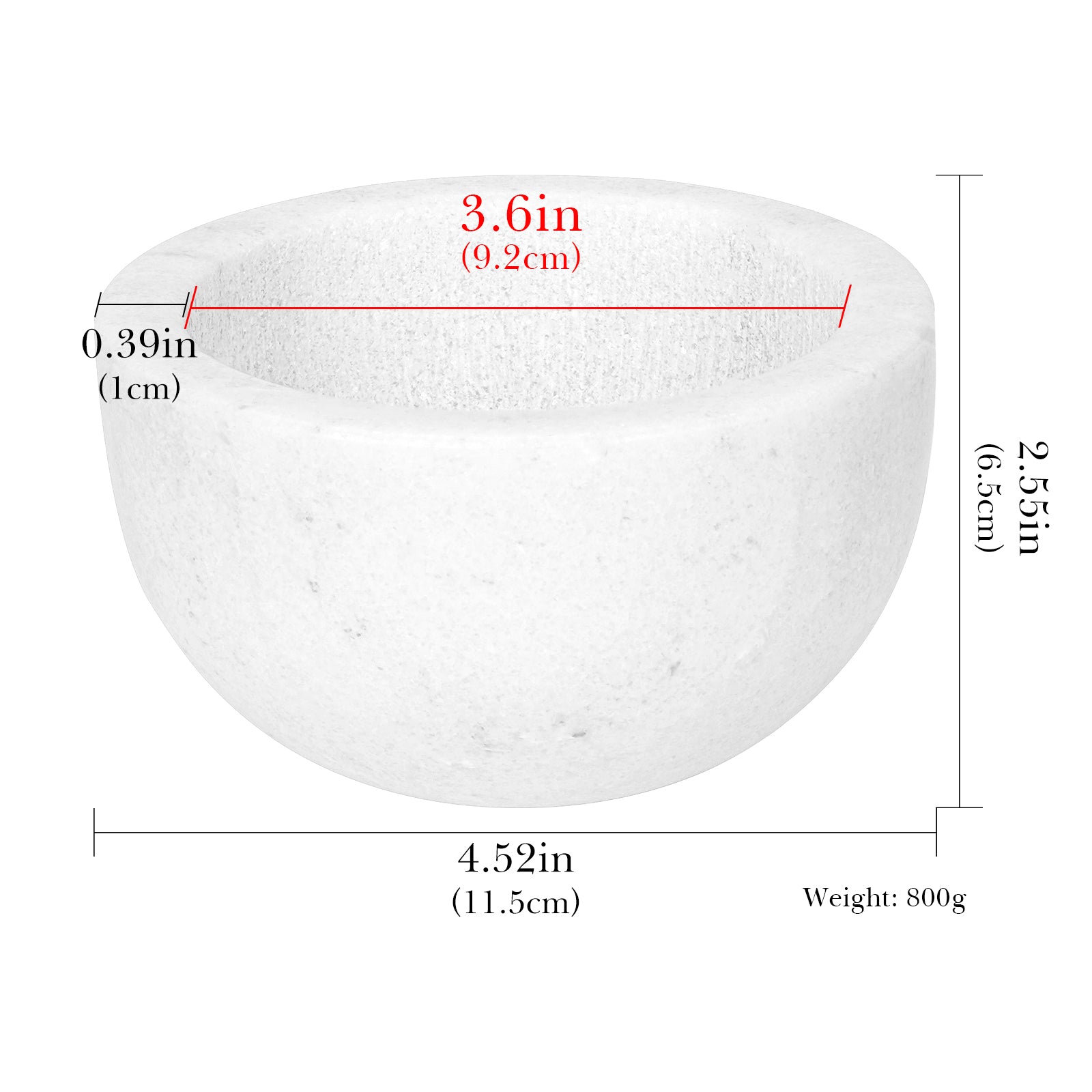 Linkidea Marble Shaving Soap Bowl, 100% Natural Marble with Interior Grooves for Maximum Lather, Heat Retaining Stone Provides a Luxurious Hot Shave Experience, Gift for Husband, Dad (White)