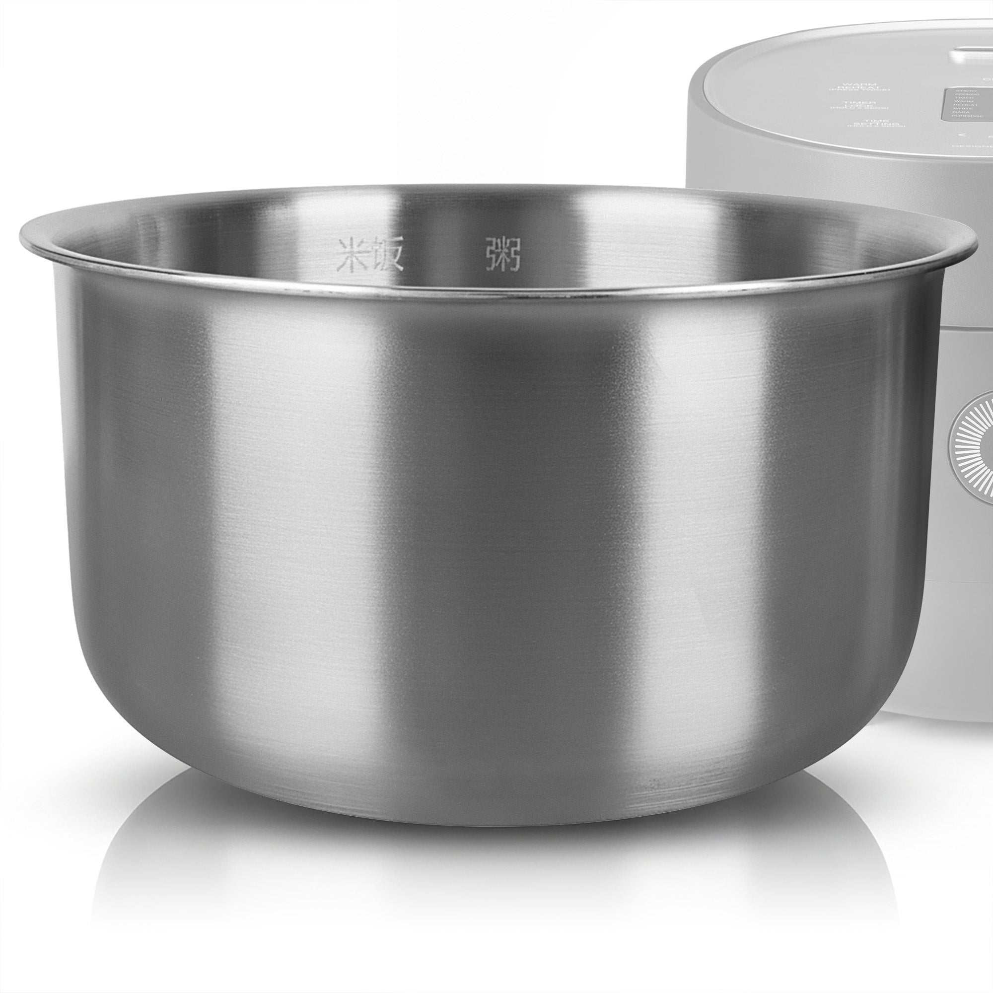Linkidea Rice Cooker 316 Stainless Steel Inner Pot Compatible with CUCKOO CR-0633F, CR-0632F, CR-0631F, CR-0675FG, CR-0655F, Dishwasher Safe, No Coating Replacement Bowl
