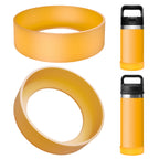 Linkidea 2 Pack Water Bottle Boot Compatible with YETI Rambler Jr. Kids 12oz, Rambler Bottle 12oz/18oz, Yonder 20oz, Silicone Anti-Slip Bottle Bottom Bumper Protector (Orange)