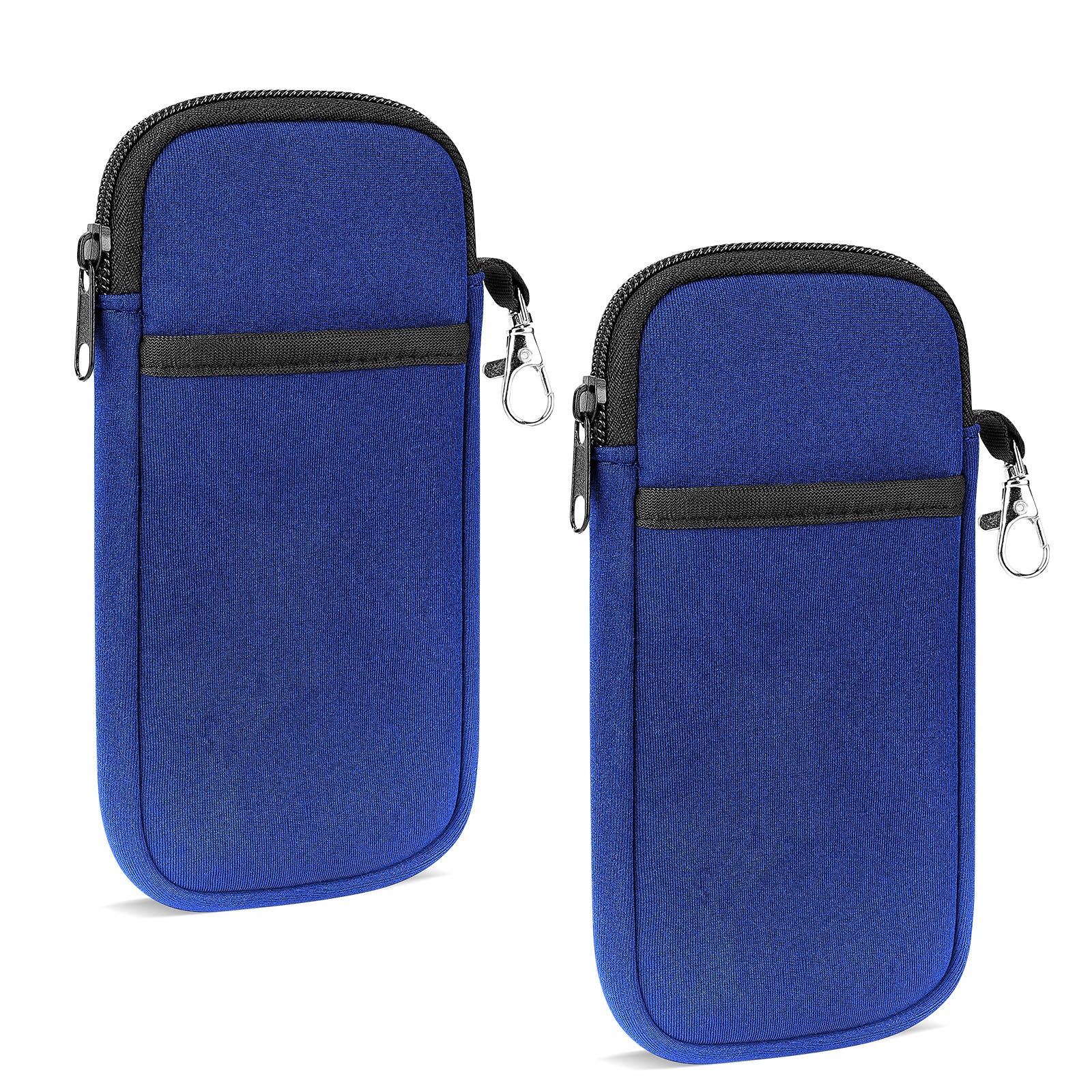 Linkidea Oversized Sunglasses Case 2 Pack, Large Frame Glasses Case for Sunglasses, Eyeglasses Travel Bag Compatible with QUAY NIGHTFALL/HIGH KEY TWIST Ray-Ban Aviator Max (Blue)