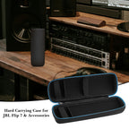 Linkidea Hard Shell Carrying Case Compatible with JBL Grip, Flip 7 / Flip 6 / Flip 5 / Flip 4 / Flip 3 Bluetooth Speaker, Protective Travel Case with Handle, EVA Storage Bag, Black