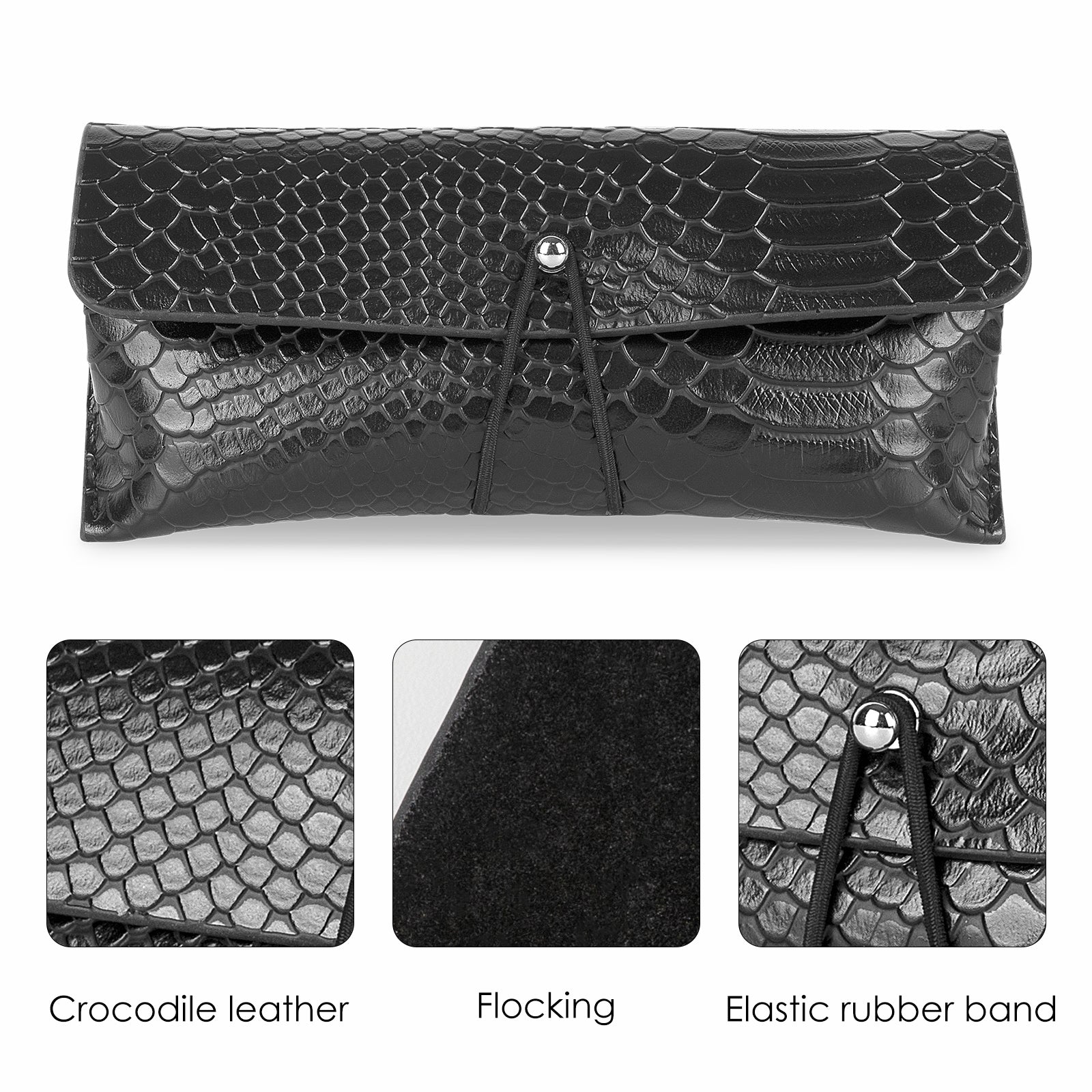 Extra Large Sunglasses Soft Case, Vegan Leather Sun Glasses Organizer Pouch Bag Compatible with DIOR Missdior B1U EverDior A1U Gucci GG0595S GG0875S GG0351S GG1087S Versace VE4395 (XXL)