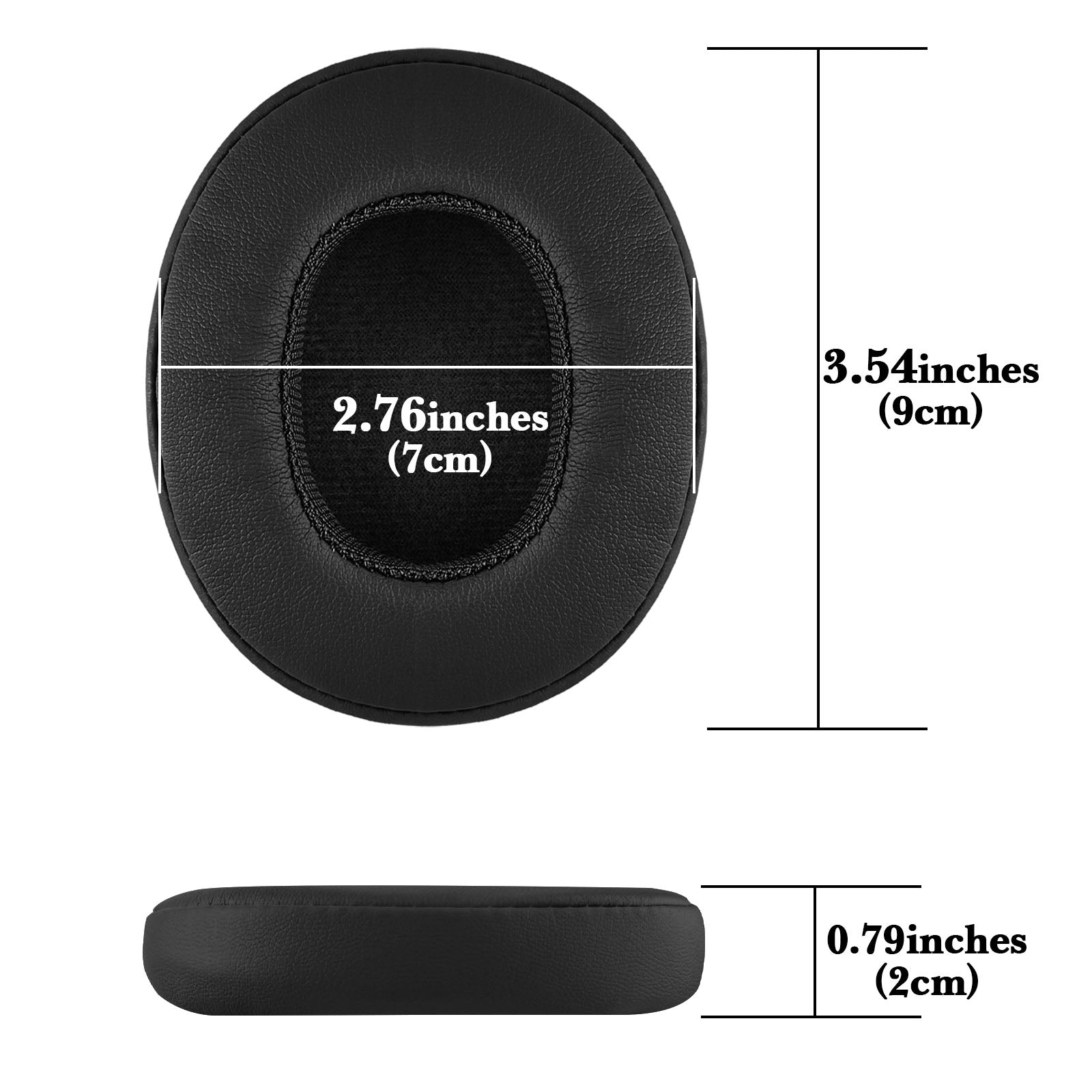 Linkidea Replacement Ear Pads for Skullcandy Crusher Wireless/ Crusher EVO/ Crusher ANC, Hesh 3/ EVO/ ANC, Venue ANC Headphones, Headset Earpads ( Protein Leather / Black )