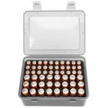 Linkidea Battery Organizer Case Holds 24 AA & 30 AAA Batteries, Durable Portable Storage Box for Home, Travel, Camping, Large Capacity Batteries Storage Solution