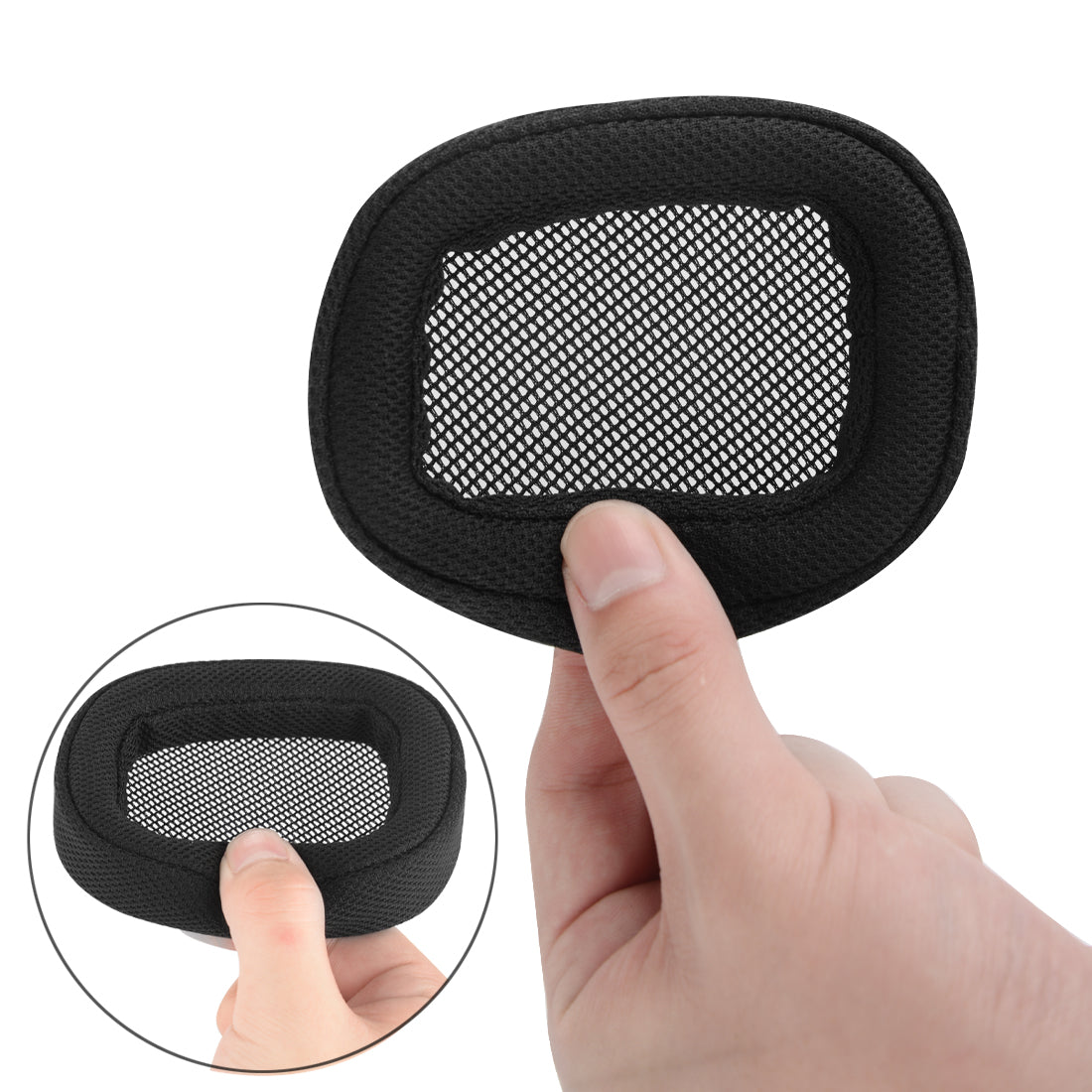 Linkidea Replacement Ear Pads Compatible with G433, G233, G PRO Headphones, Ear Cushions ( Mesh Fabric / Black )