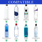 Linkidea Plastic Bottled Water Carrier with Shoulder Strap Compatible with Smartwater, Propel 20/24 Fl Oz, Insulated Neoprene Disposable Water Bottle Sling Bag Holder (1 Pack / Blue)