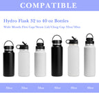Linkidea Water Bottle Boot Compatible with Hydro Flask Wide Mouth Flex Cap/Straw Lid/Chug Cap 32oz/40oz, Silicone Bottle Bottom Sleeve Cover Protector, Bottle Bumper (Fog / 2 Pack)