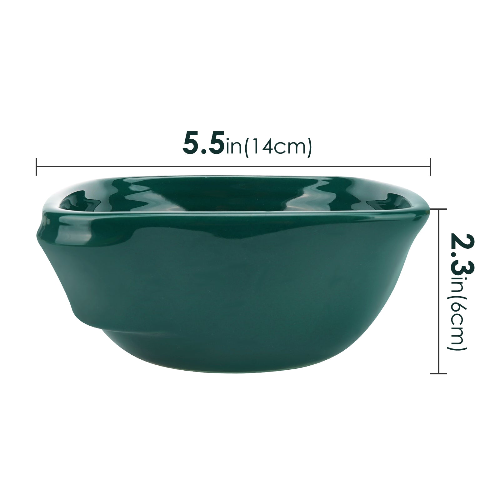 Linkidea Ceramic Shaving Soap Bowl, Wide Mouth Grooming Cup for Men, Foaming Dish for Wet Shave, Easy Lathering, Compatible with All Shaving Brushes (Green)