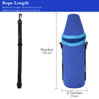 Linkidea Plastic Bottled Water Carrier with Shoulder Strap Compatible with Smartwater, Propel 20/24 Fl Oz, Insulated Neoprene Disposable Water Bottle Sling Bag Holder (1 Pack / Blue)
