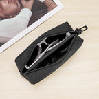 Extra Large Sunglasses Pouch Case, Black Oxford Oversized Eyewear Organizer Soft Bag Compatible with Gucci GG1556S/GG1546S/GG1436S Versace VE4395