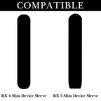 Linkidea 2 Pack Plastic Protective Case with Lanyard, Anti-Lost Cover for Slim Portable Electronic Devices, V Size Compatible (Black)