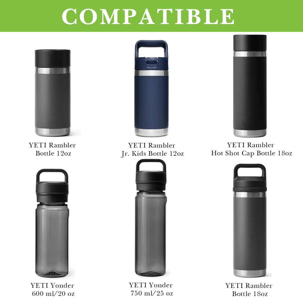 Linkidea 2 Pack Water Bottle Boot Compatible with YETI Rambler Jr. Kids 12oz, Rambler Bottle 12oz/18oz, Yonder 20oz, Silicone Anti-Slip Bottle Bottom Bumper Protector (Blueish Green)