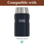 Linkidea Insulated Food Jar Bag, Thermal Snack Bag, Lunch Cooler Bags for Food Jar, Suitable for Office Work, Outdoor Picnics, Compatible with THERMOS 24 oz (Khaki)
