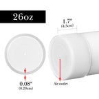 Linkidea Water Bottle Boot Compatible with YETI Rambler Bottle 26oz, Yonder 34oz, Silicone Anti-Slip Water Bottle Bottom Sleeve Cover Protector (Clear White / 2 Pack)