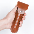 Linkidea Razor Case for Travel, Shaver Carrying Pouch for Men, Compatible with Gillette Sensor 3, MK-23C, Dorco Pace 6 Pro, Portable Storage Organizer (Brown)