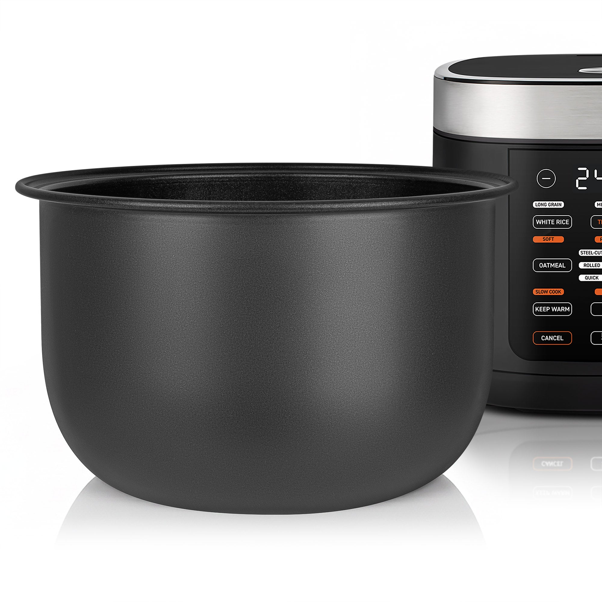 Linkidea Rice Cooker Aluminum Alloy Inner Pot Compatible with COSORI CRP-R501IP-KUS,5QT, Dishwasher Safe, Replacement Bowl