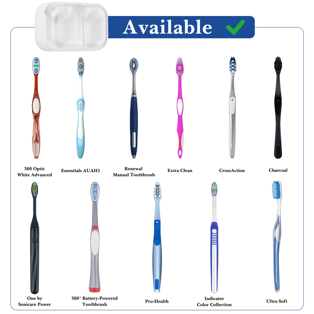 Linkidea Self Adhesive Toothbrush Holder with Individual Slot and Cover, Plastic Manual Brush Hanger for Bathroom, Shower, Compatible with Colgate Renewal, Oral-B CrossAction Toothbrush