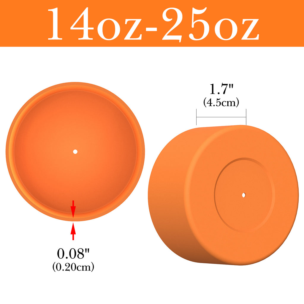 Linkidea 2 Pack Water Bottle Boot Compatible with CamelBak Eddy+20oz/25oz, Chute Mag 20oz/25oz, Carry Cap, Silicone Anti-Slip Bottle Bottom Bumper Protector (Orange)