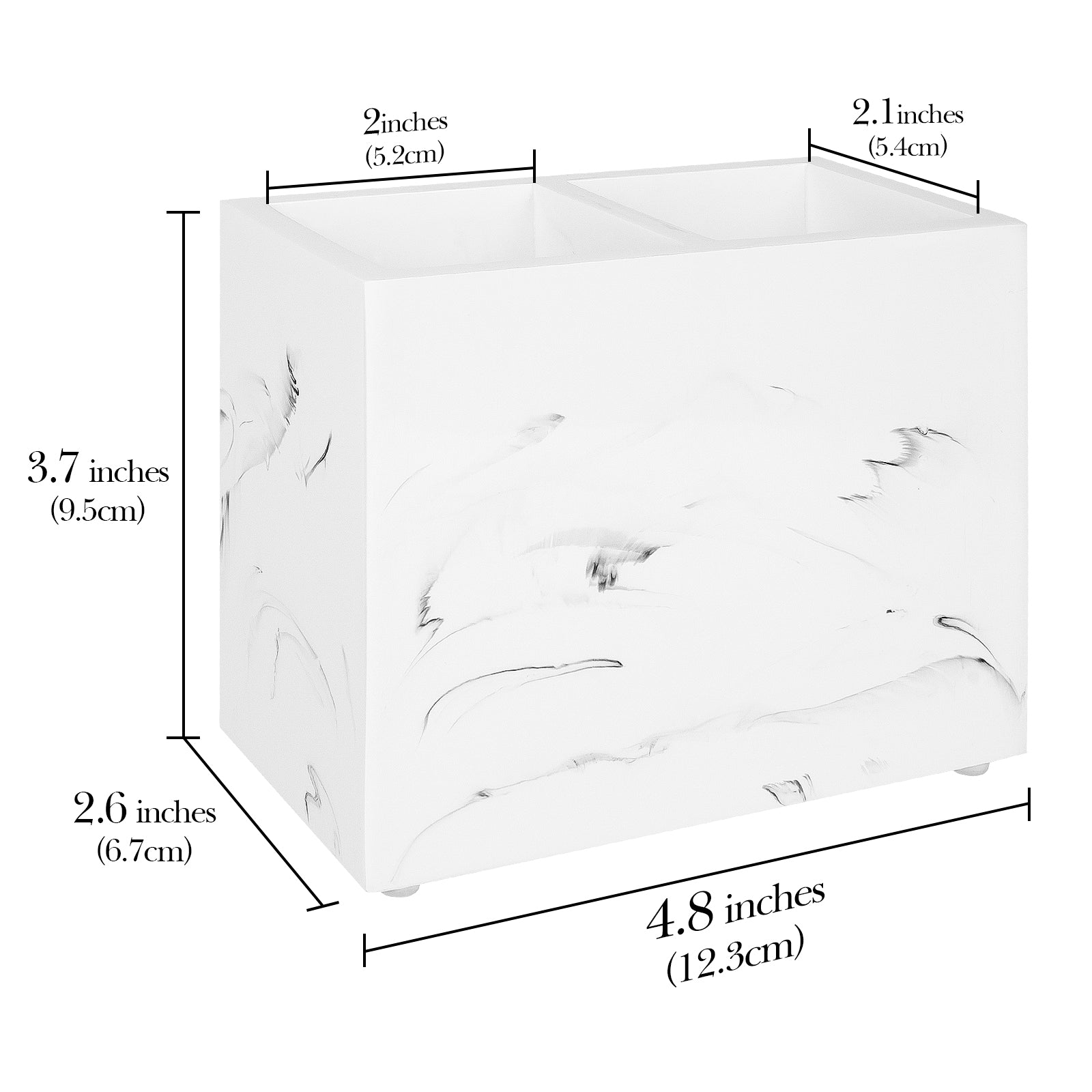 Linkidea Countertop Toothbrush Holder for Bathroom, Resin Brush Stand for Electric Toothbrush and Toothpaste, Organizer Compatible with Oral-B iO Series, Philips Sonicare, Aquasonic(White)