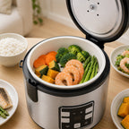 Linkidea 2 Pack Rice Cooker Steamer Baskets Compatible with Aroma ARC-914SBD, ARC-954SBDS, ARC-994SG, ARC-904SB, ARC-5204SB 2 Qt Cookers, Food Steaming Trays for Vegetables, Dumplings