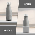 Linkidea 2 Pack Water Bottle Boot Compatible with 9oz/12oz/17oz Swel ORIGINAL, BJPKPK, MIRA Cascade Cola Shaped Bottles, Neoprene Bottle Bottom Bumper Protector (Grey)