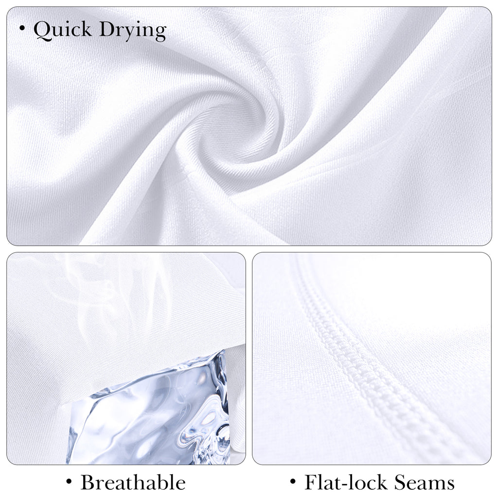 Soccer Compression Shirt for Kids, Breathable Moisture Wicking Long Sleeve Undershirt, Athletic Performance Base Layer Cold Weather Shirts for Child Age 8 - 9 (White, Size XS)