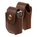 Linkidea 2 Pack Vegan Leather Lighter Sleeve with Snap Lid, Protective Pocket Case Compatible with Zippo Classic Standard Lighters Only, EDC Belt Loop Holder (Brown)