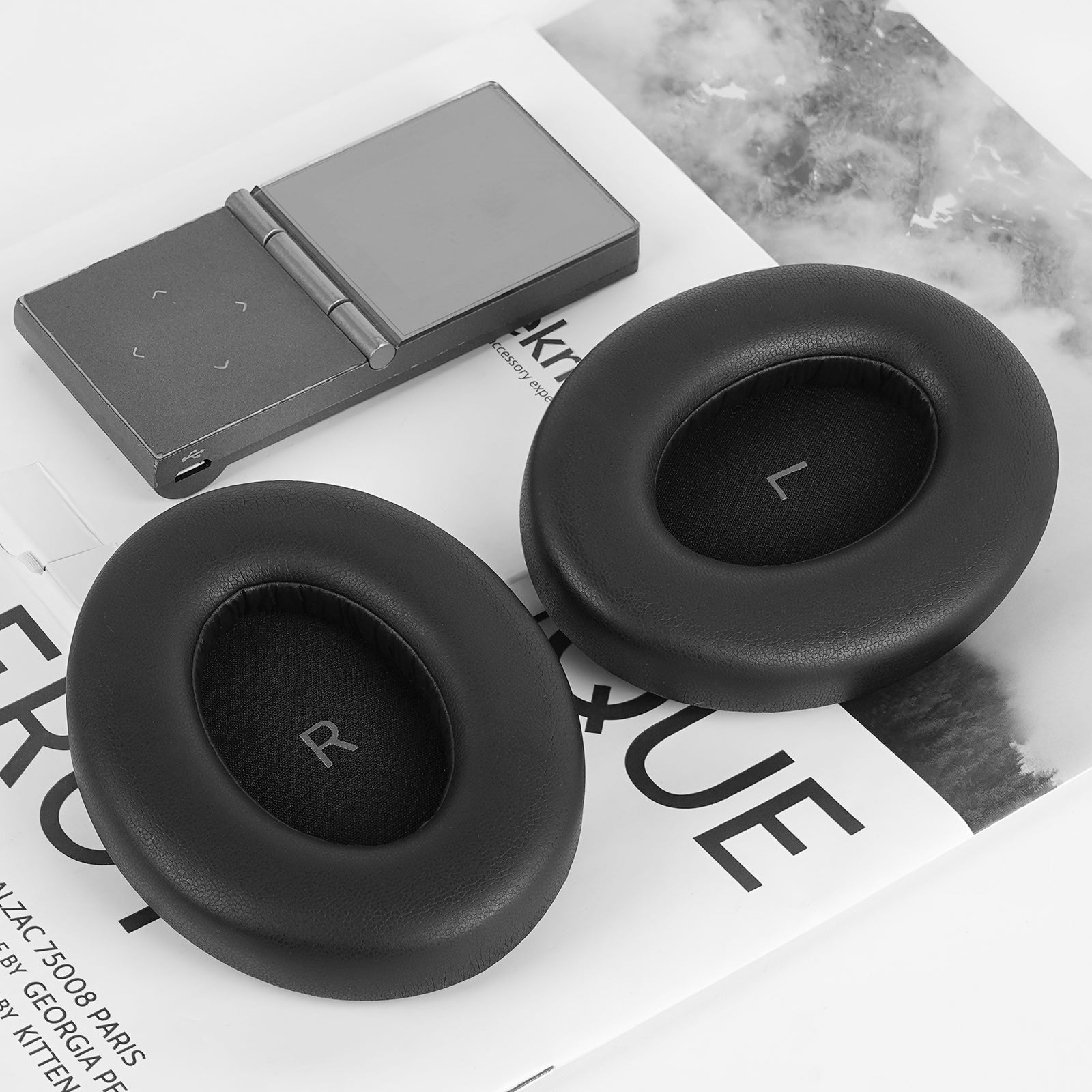 Linkidea Replacement Ear Pads for Sennheiser Momentum 4 Wireless Headphones (Protein Leather / Black)