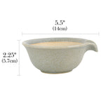 Linkidea Ceramic Shaving & Beard Grooming Bowl for Men, Wide Mouth Lathering Cup for Wet Razors, Traditional Shave Cream Cup (Grey)