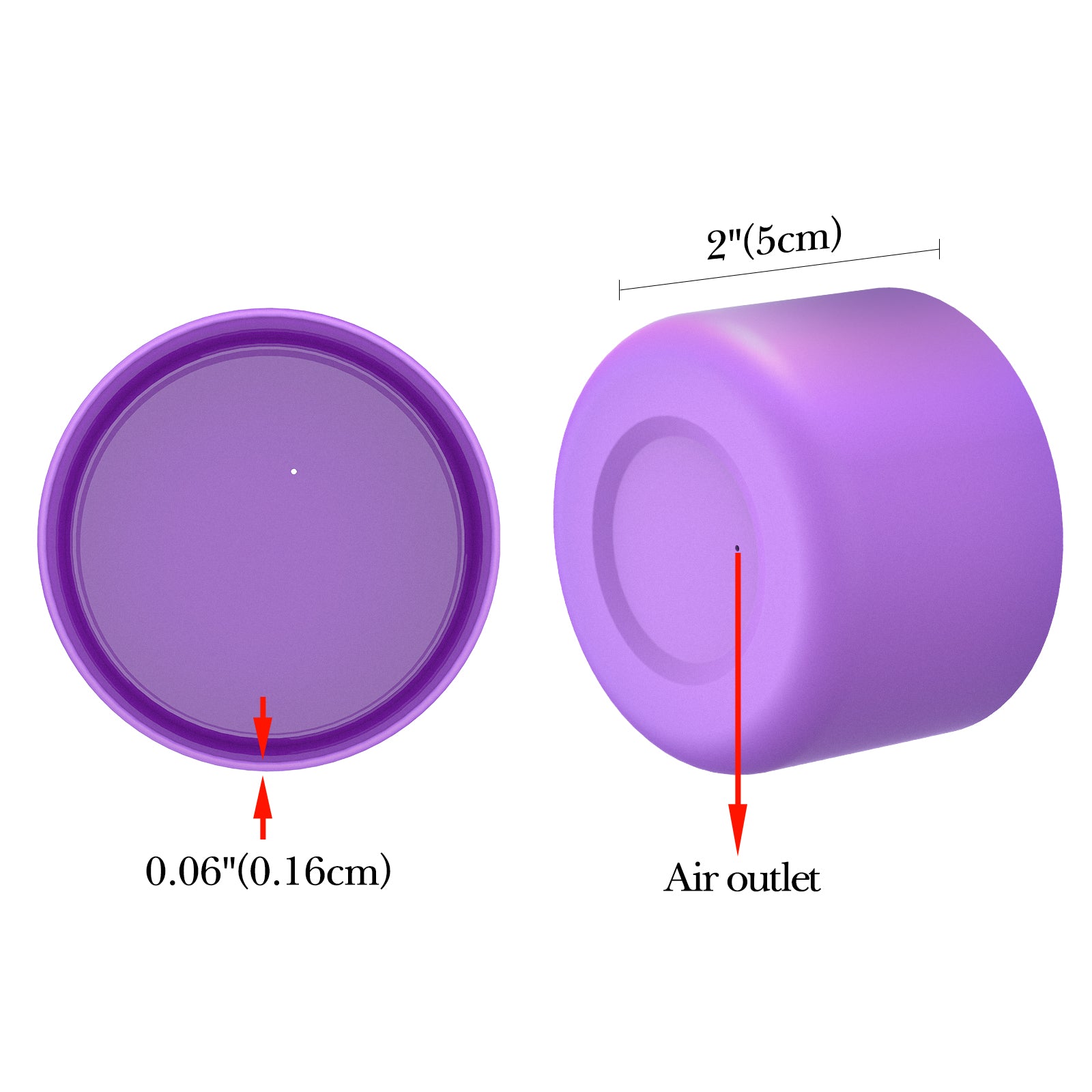 Linkidea 2 Pack Water Bottle Boot Compatible with Hydro Flask Wide Mouth 12oz/14oz/16oz/18oz/20oz, Silicone Bottle Bottom Sleeve Bumper Protector (Purple)