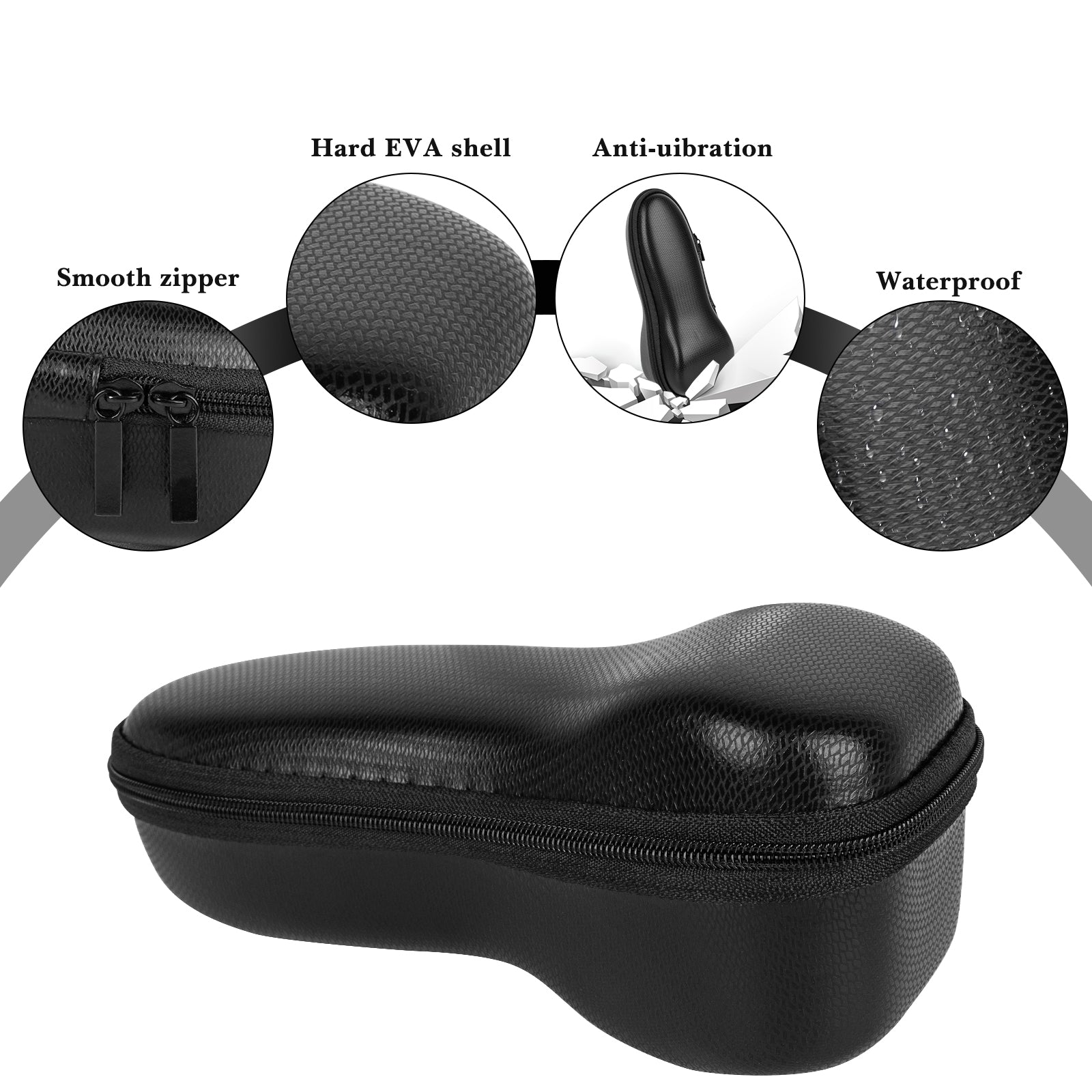 Linkidea Hard Shell Electric Shaver Storage Case for Travel & Daily Use, Protective Organizer Case Compatible with Philips Norelco Series 7, Compact Men's Shaver Bag (Black)
