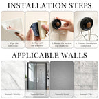 Linkidea Wall Mount Electric Shaver Holder, Self-adhesive Suction Cup Shaving Stand, Compatible with Philips Shaver 2400, 3000, Series 7, Braun Series 3, 5, 7, 9 (Silver)