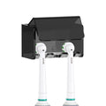 Linkidea Electric Acrylic Toothbrush Holder, 3 Slots Organizer Stand Compatible with Oral-B iO Series, Smart 1500, Pro 3000 (Black)