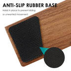 Linkidea Wooden Keyboard Wrist Rest for 61 Keys 60% Compact Keyboard, Compact Gaming Mechanical Keyboard Wrist Rest Hand Palm Pad, for Office, Computer, Laptop Typing, Gaming (Black Walnut)