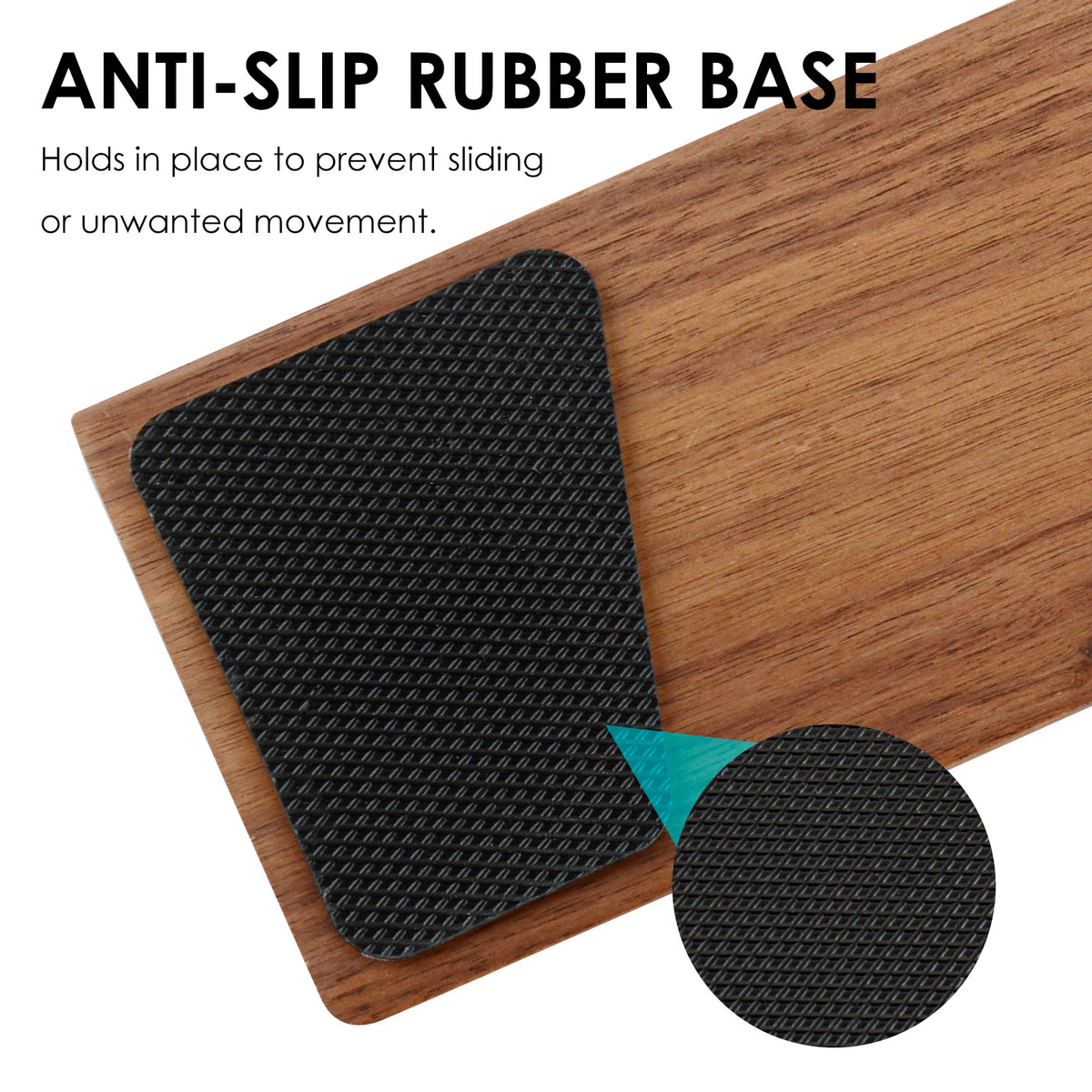 Linkidea Wooden Keyboard Wrist Rest for 61 Keys 60% Compact Keyboard, Compact Gaming Mechanical Keyboard Wrist Rest Hand Palm Pad, for Office, Computer, Laptop Typing, Gaming (Black Walnut)