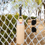 Linkidea 4 Pack Fence Hooks for Water Bottle, Hook Hanger Compatible with Owala FreeSip 24oz/32oz, Stanley Quick Flip Go 24oz, Plastic S Shaped Hooks for Outdoor Sports Camping (Black)