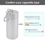 Linkidea Lightweight Cigarette Case, Portable Metal Organizer for Travel, Holds 20 Regular / King Size, Cigarette Storage Tank (Silver)