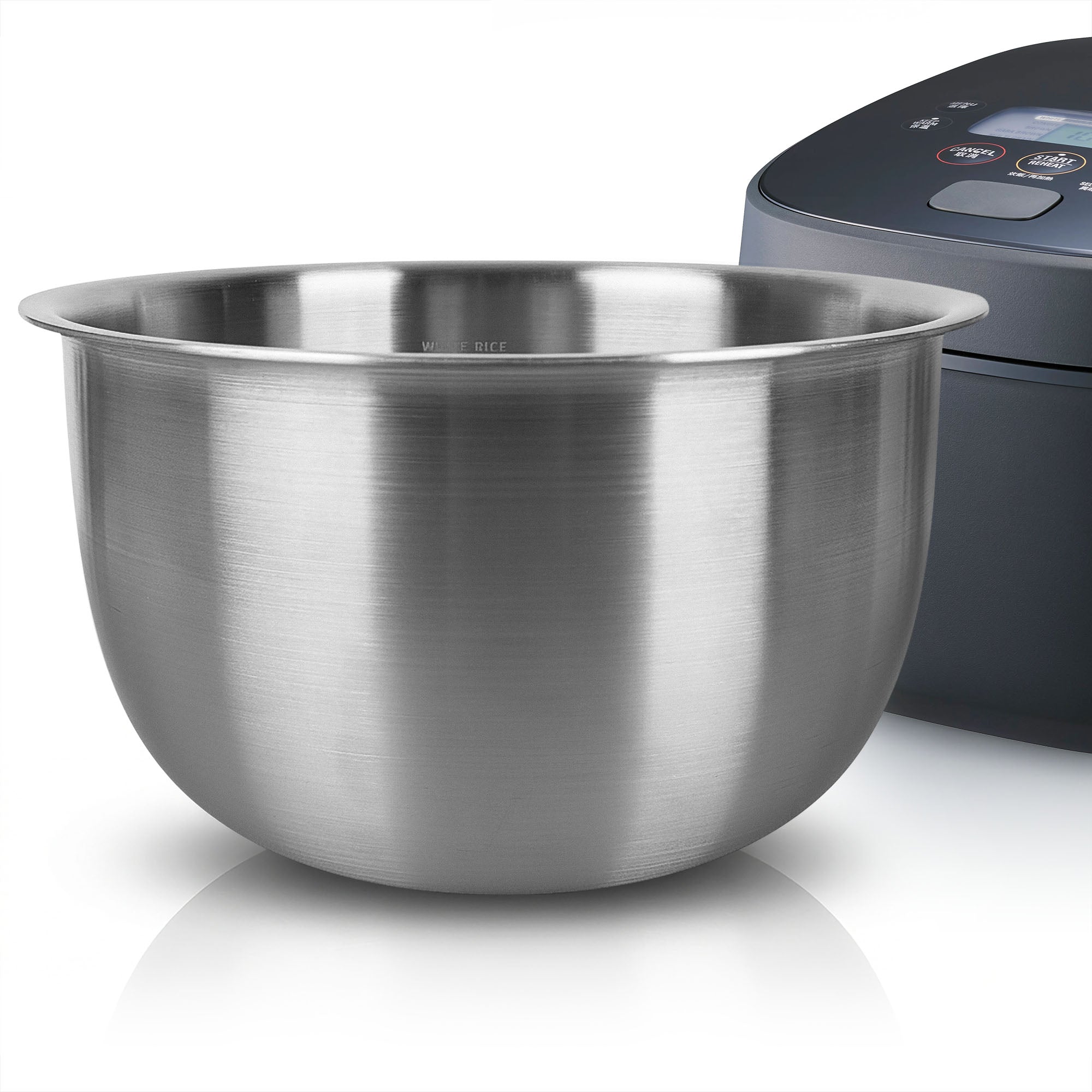 Linkidea Rice Cooker Stainless Steel Inner Pot Compatible with Zojirushi NW-QAC10, Dishwasher Safe, No Coating Replacement Bowl