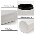 Sunglasses Desk Holder Stand Compatible with Extra Large Glasses, Grey Silicone Eyeglasses Display Storage Organizer with Plush Lined